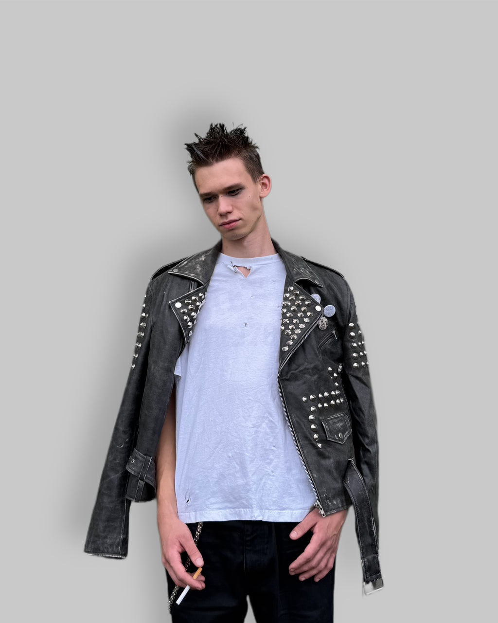 STUDDED BIKER JACKET